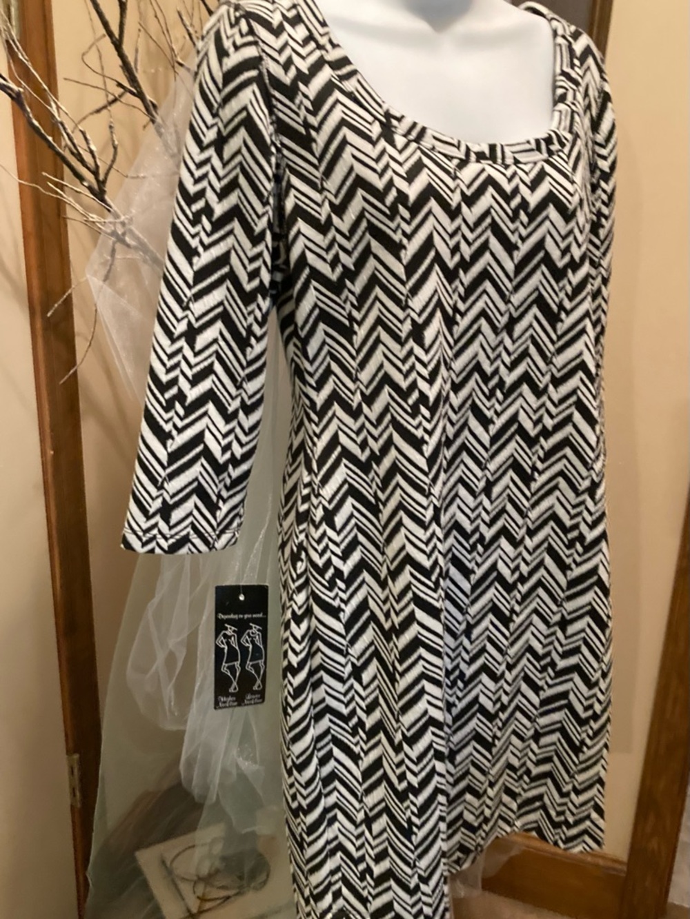 Black & White Chevron Dress